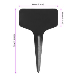 KOHAND 300 PCS 10 x 6 x 3 cm Black Plant Labels, Plastic Plant Labels, T Plant Tags for Potted Plants, Herbs, Flowers, Vegetables