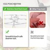 Fuexmotco Egg Poacher Pan, Stainless Steel Egg Poaching Pan for
