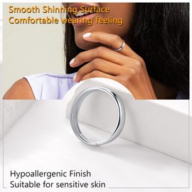 Mens Thumb Rings Silver Band Adjustable Sterling Silver Rings