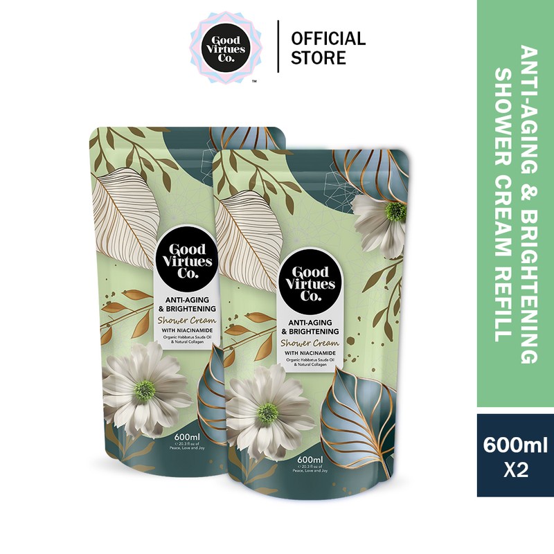 Good Virtues Co. Anti Aging & Brightening Shower Cream Refill