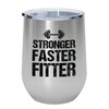 Personal Trainer Silver Edition Wine Tumbler 12oz - Stronger Faster