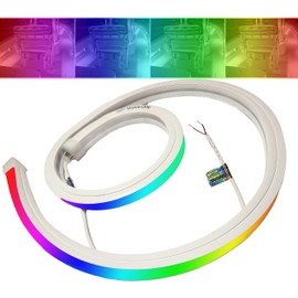 Wave One Marine | Spectrum RGBW Flex Light | Internal Driver LED Waterproof Boat Accent Courtesy Light 12V Volt RV | Multi Color Two Wire Install | Deck Pontoon Strip | IP67 Interior Exterior (24")