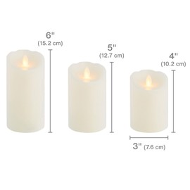Mikasa Realistic Wax Flameless Candles, LED Candles with Remote, Exquisite White Battery Candles for Wedding, Christmas Decorations, and Everyday, Set of 5