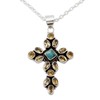 NOVICA Artisan Handmade Citrine Pendant Necklace Sterling Silver with Cross