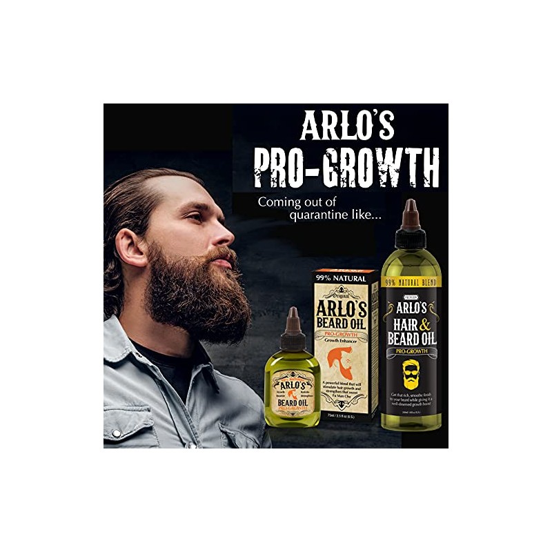 Arlo's Aceite Pro-Growth para Cabello y Barba 8 oz. -