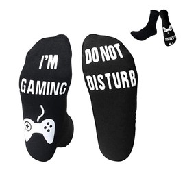 Do Not Disturb Gaming Socks,Funny Christmas Gifts & White Elephnt Gift for Teens Kid boys Mens Womens Gamer Lovers