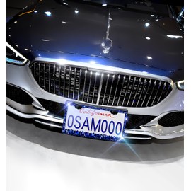 Murimt Blue Bling License Plate Frames 2 Pack Sparkly Glitter Bedazzled License Plate Frame Bling License Plate Holder Cover - High End Gift Box Packaging