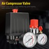 90-120PSI Air Compressor Pressure Switch Valve Control Manifold Regulator Gauges