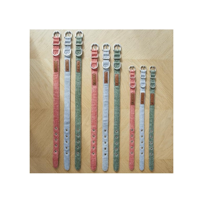 Tweed Dog Collar - Orange (Medium)