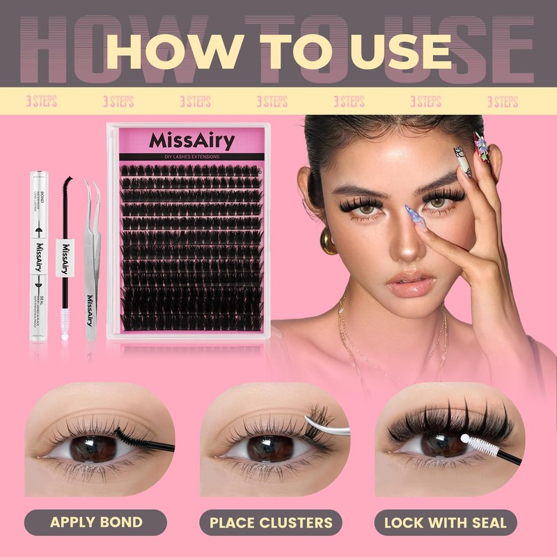 Lash Clusters Kit with Spikes Wispy Lash Clusters False Eyelash