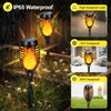Solar Torch Lights Outdoor Flickering Flame for Halloween Decorations