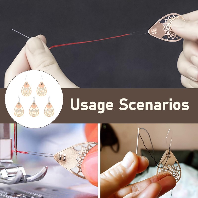 5 PCS Sewing Needle Threader, Hand Sewing Needle Threader Easy