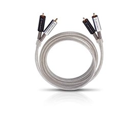 Oehlbach Silver Express Stereo RCA Cable Set for CD Players and Amplifier Spofc & Double Shielding 1.5 m – Silver