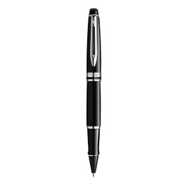 Waterman Expert Premium Rollerball Pen | Black Lacquer with Palladium Trim | Black Ink | Gift Boxed