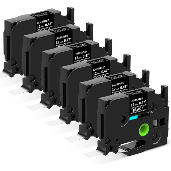 Black Label Maker Tape TZe-335 Compatible with Brother Label Maker