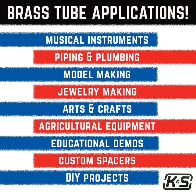 K&S 8132 Round Brass Tube, 9/32" OD x 0.014" Wall