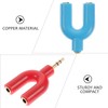 CAXUSD 5sets Professional Headset Splitter 1 to 2 Headphone Adapter