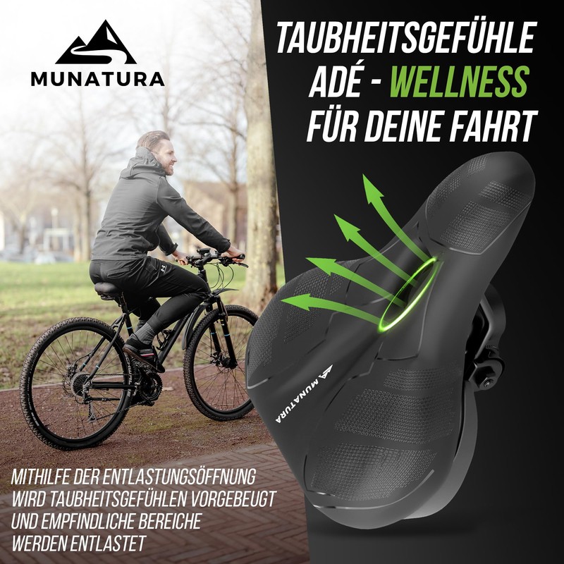 MUNATURA Ergonomic Bicycle Saddle for Men and Women - First-Class