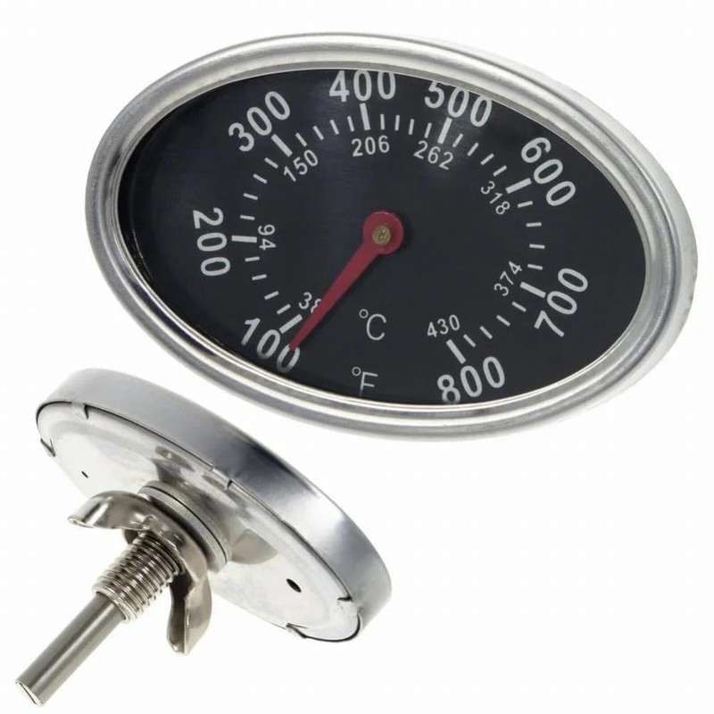 Grill Temperature Gauge, Heat Indicator Thermometer, BBQ Lid Replacement Part