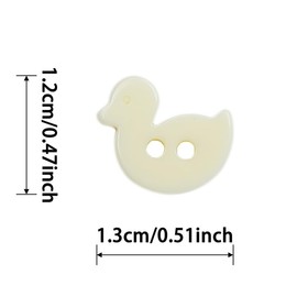 10PCS Resin Button with Duck Pattern,2-Hole Button,0.51 * 0.47inches