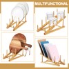 Suclain 10 Pcs Wooden Dish Rack Bamboo Drying Rack Stand