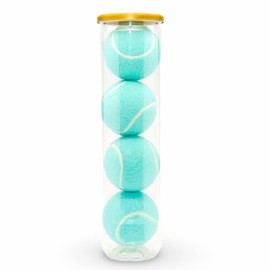 Price of Bath Coloured Tennis Balls (1 Tube of 4 Balls) | Type 2 ITF Standard | Made in UK | Perfect for Court Play, Training, or Dog Games! | Pick From Any Colour | (Bahama Blue)