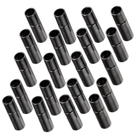 EXCEART 20Pcs Cierre de Pulsera Termina DIY Craft Cilindro Final Cap Pulsera Hecha a Mano Collar Hebilla Broche para Home Shop Negro
