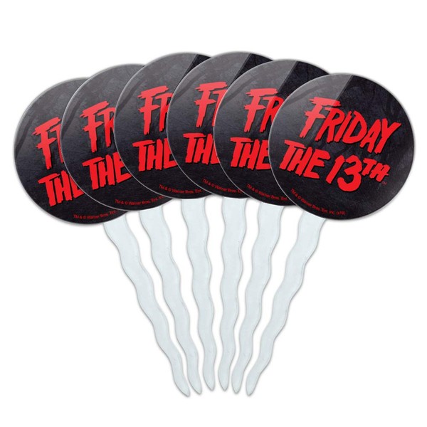 GRAPHICS & MORE Friday The 13th Logo Cupcake Picks Toppers