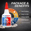 Adhesive Guru Ceramic Glue (2x0.7 oz) Super Glue for Pottery,