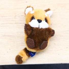 Takeoff Tiny Mate Plush Toy Badge Series Red Panda with Pin
