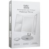 ForPro Professional Collection Expert Rechargeable LED Tri-Panel Makeup, Dual-Powered, Vanity