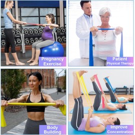 Límite-MX Bandas de Resistencia, Bandas De Resistencia para Ejercicio,Bandas Elásticas Fitness Vendas Acondicionamiento Físico para Ejercicio para Yoga, Pilates, Estiramientos, Musculacion (4 Pack)