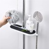 LATERN Bathroom Shelf Caddy for Shower Rail, Aluminum Bathroom Shower