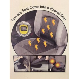 Automotive Innovations, Inc. Car Seat Heat Cover Heated Winter Easy Install Bucket Seats 12V Warmer Front