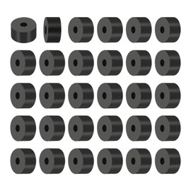 PATIKIL Pack of 30 Rubber Washers with Hole, ID 8 mm OD 25 mm High 15 mm Rubber Seal Round, Sound Dampening Rubber Rings Flat Seal for Car Sector, Motorcycle Mounting