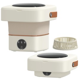 Erivess Small Portable Washing Machine, 3 Modes Foldable Mini Washer 5 L Capacity Semi-Automatic for Underwear, Baby Clothes, Apartments, Camping, Travel,White