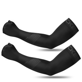 ROCKBROS Arm Cover, Cold Sensation, UV Protection, Anti-Slip, Sweat Absorbent, Quick Drying, Arm Sleeve, Summer, Sports, Golf, Bicycle, Men's, Women's, Farming, Fishing, Baseball, Unisex, Black