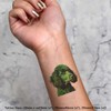 Azeeda 4 x 'Grüne Pudel Pixel Art' Temporäre Tattoos -