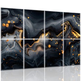 KIOSSUT 8 Pack Art Acoustic Panels Soundproof Wall Panels, Decorative Sound Dampening Panels Self Adhesive Sound Absorbing Panels for Home Office Gaming Room, 48X32Inches