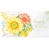 Sanrio FA21-1 P 1721 Yellow Standard Birthday Card Semi-Stereoscopic Flower