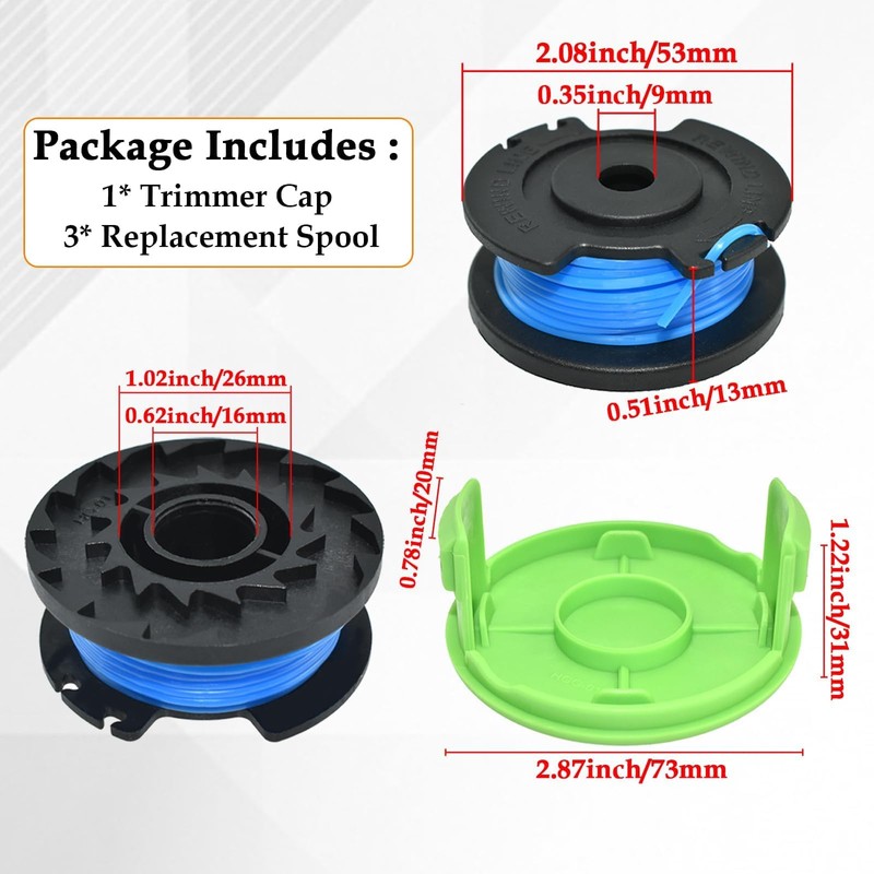 HONSNKS Hyper Tough Weed Eater String, Weed Wacker Line Compatible