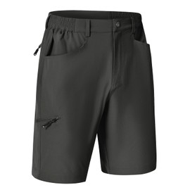 Rdruko Mens Golf Shorts 9 Inch Inseam Dress Casual Work Shorts Lightweight Quick Dry Hybrid Hiking Walking Flex Shorts, Dark Grey, 34