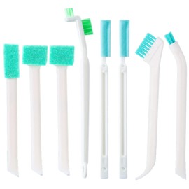fogman Cleaning Brush for Cleaning, Thin, Long, 6 Types, Set of 8, Kitchen, Bento Box, Water Bottle, Drain