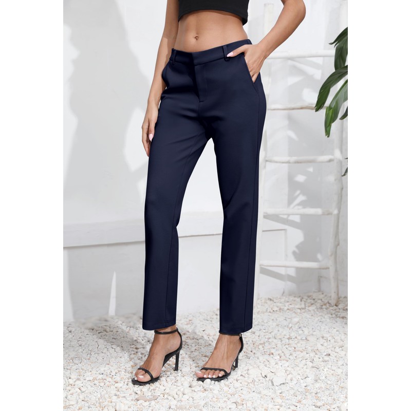 Urban CoCo Women's Elastic Waisted Dress Pants Business Work Casual