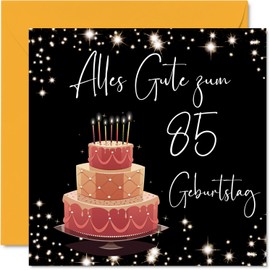 85th Birthday Card for Women - Elegant Stylish - Happy Birthday Cards for 85 Year Old Wife Mum Great Grandma Grandma 145mm Eighty-five Birthday Greeting Cards