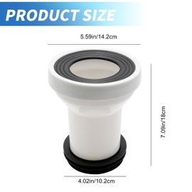 Hoypeyfiy WC Anschlussgarnitur, WC Kanalisation Abflussrohr, Einbau Dichtung Anschluss Zubehör Anschlussteil