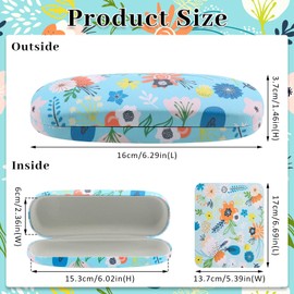 QSCFKL 3 Pack Kids Glass Cases Hard Shell, Glasses Case for Kids, Protective Eyeglass Case With Cleaning Cloth for Kids Women