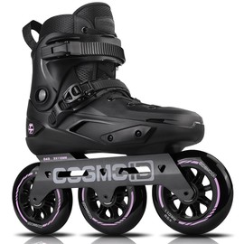 Adult Inline Skate - COSMOID High Performance Roller Skates Blades for Women & Men, 3 Wheels 110mm Metal Frame,Indoor Outdoor and Fitness Black