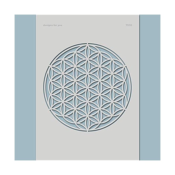 Schablone - Blume des Lebens/Lebensblume, √ò 17 cm, Malerschablone, Textilschablone,