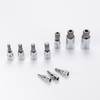 Spline Socket Bit Set 10pcs Square Triple Silver M4 -